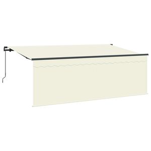 vidaXL Ausziehbare Markise Creme 350 x 200 cm Polyester und Aluminium