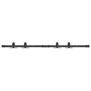 vidaXL Schiebet&uuml;rbeschlag Set f&uuml;r Schrankt&uuml;ren 122 cm Karbonstahl