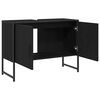 vidaXL Waschbeckenschrank mit Tür Schwarz Eichen-Optik 80 x 30 x 60 cm