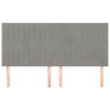 vidaXL Kopfteil Hellgrau 160 x 5 x 118/128 cm Samt