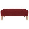 vidaXL Schlafsofa 2-Sitzer mit Hocker Weinrot Stoff