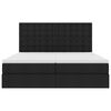 vidaXL Bett mit LED-Lichtleisten Schwarz 180 x 200 cm Stoff