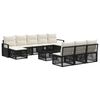 vidaXL Gartensofa-set 11 stk. Schwarz Poly-Rattan
