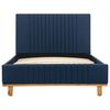 vidaXL Bettgestell Blau Stoff 100x200 cm