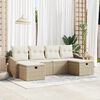 vidaXL Sofa Set mit Kissen 6 pcs Poly-Rattan