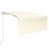 vidaXL Markise Automatisch Einziehbar mit Volant 3,5x2,5 m Creme