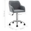 vidaXL Esszimmerstühle Drehbar 2 Stk. Hellgrau Stoff
