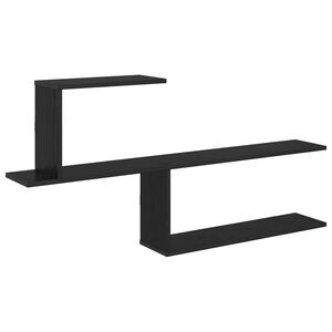 vidaXL Wandregal Schwarze Eiche 122 x 18 x 60 cm Holzwerkstoff