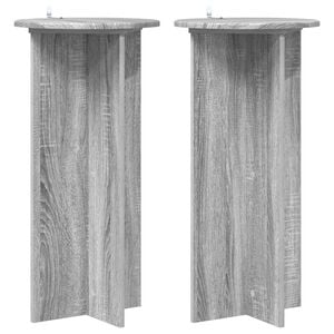 vidaXL Pflanzenst&auml;nder 2 pcs Graues Sonoma 40 x 40 x 80 cm