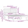 vidaXL Bettgestell mit gepolstertem Kopfteil Schwarz 160 x 200 cm