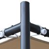 vidaXL Pergola mit Schrägdach 300x300x257 cm Beige 180 g/m²