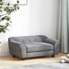 vidaXL Hundesofa Grau 72x45x30 cm Plüsch