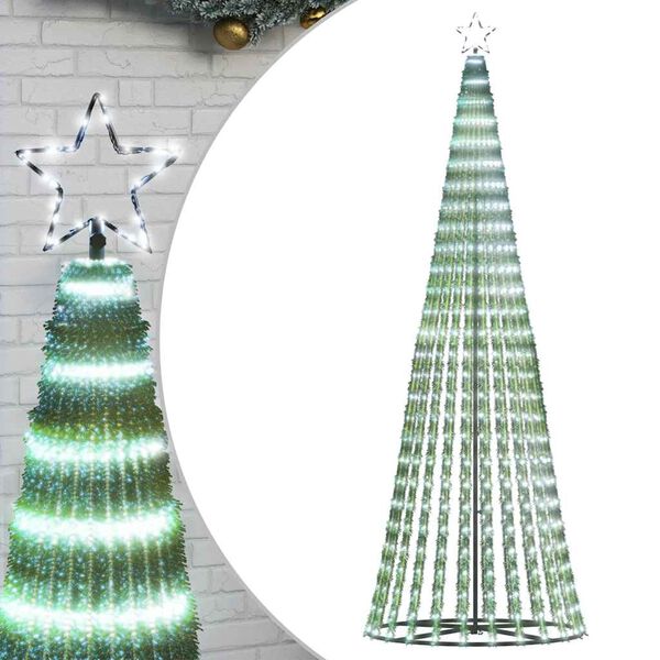 vidaXL LED Weihnachtsbaum 475 LEDs Kaltwei&szlig; 247 cm
