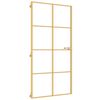 vidaXL Innent&uuml;r Schlank Golden 102,5x201,5 cm Hartglas und Aluminium