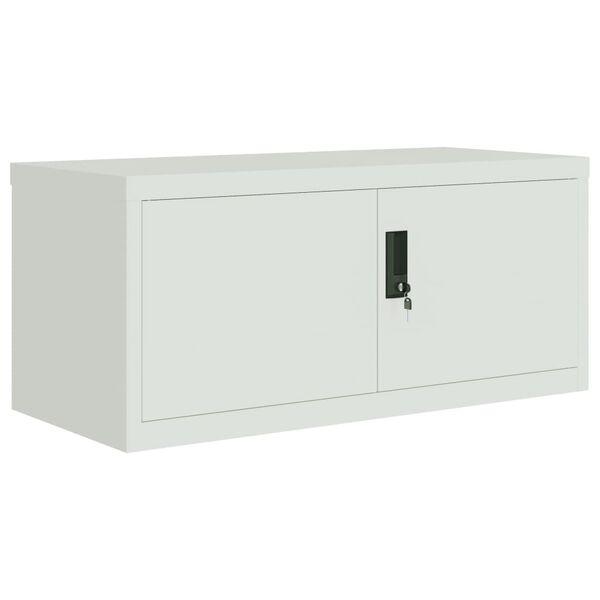 vidaXL Aktenschrank Hellgrau 90x40x180 cm Stahl