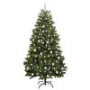 vidaXL K&uuml;nstlicher Weihnachtsbaum Gr&uuml;n 210 cm PVC und Metall