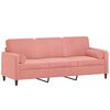 vidaXL 3-Sitzer-Sofa mit Kissen Rosa 180 cm Samt