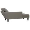 vidaXL Chaiselongue mit Kissen Hellgrau Cordstoff