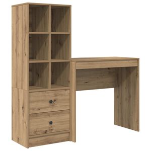 vidaXL Schreibtisch Artisan-Eiche 125,5 x 40 x 127 cm 2 Stk.