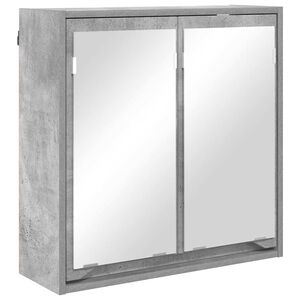 vidaXL Badezimmerspiegelschrank mit Regal Beton Grau 60 x 20 x 60 cm