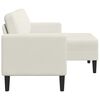 vidaXL 2-Sitzer-Sofa mit Chaiselongue L-Form Creme 125 cm Samt
