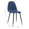 vidaXL Esszimmerst&uuml;hle 2 Stk. Blau Stoff