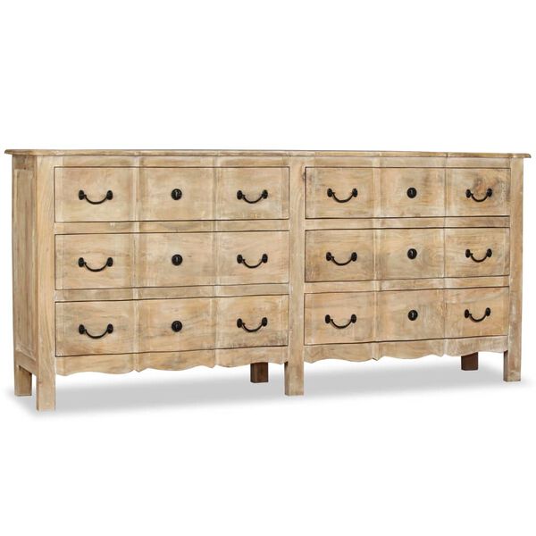 vidaXL Sideboard Massivholz Mango 200x40x90 cm