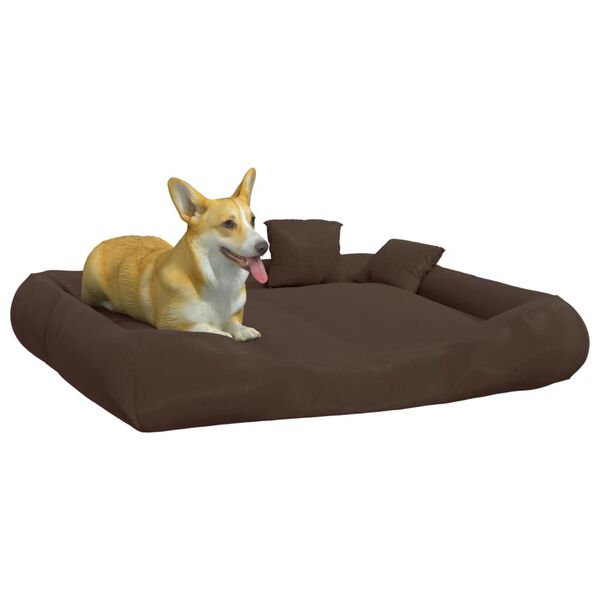 vidaXL Hundebett mit Kissen Braun 115x100x20 cm Oxford-Gewebe