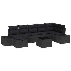 vidaXL Sofa Set mit Kissen 8 pcs Poly-Rattan