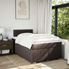 vidaXL Boxspringbett mit Matratze Dunkelbraun 120x200 cm Stoff
