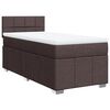 vidaXL Boxspringbett mit Matratze Dunkelbraun 100x200 cm Stoff