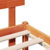 vidaXL Bettgestell mit Kopfteil Braun 135 x 190 cm Massivholz Kiefer