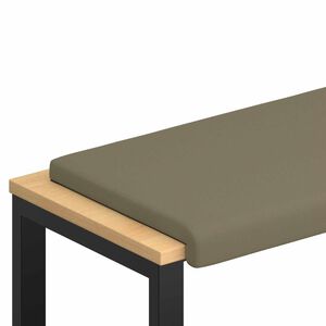 vidaXL Bankkissen Strukturiertes Samt Khaki Tiefe 35 cm