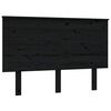vidaXL Kopfteil Schwarz 124x6x82,5 cm Massivholz Kiefer