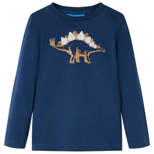Kinder-Langarmshirt Marineblau 104