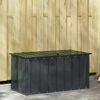vidaXL Gartenlagerbox Schwarz 101 x 56,5 x 50 cm Stahl
