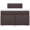 vidaXL Boxspringbett mit Matratze Dunkelbraun 120x200 cm Stoff