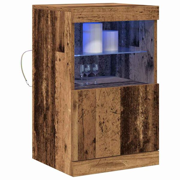 vidaXL LED-Sideboard Altholz 41 x 37 x 67 cm Holzwerkstoff