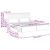 vidaXL Aufbewahrungsbett mit Kopfteil Wei&szlig; 180 x 200 cm Holzwerkstoff