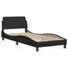 vidaXL Bett mit Matratze "Dover" Schwarz 90x200 cm Kunstleder