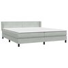 vidaXL Boxspringbett mit Matratze Hellgrau 180x210 cm Samt