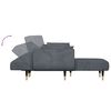 vidaXL Schlafsofa in L-Form Dunkelgrau 275x140x70 cm Samt