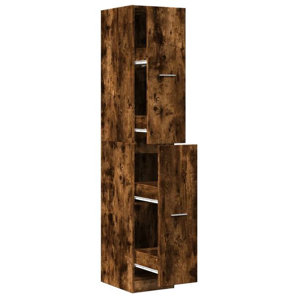 vidaXL Apothekerschrank R&auml;uchereiche 30x41x174,5 cm Holzwerkstoff