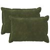 vidaXL Kissenbezug 2 pcs HOUTEN Gr&uuml;n 30 x 50 cm Mikrofaser Fleece