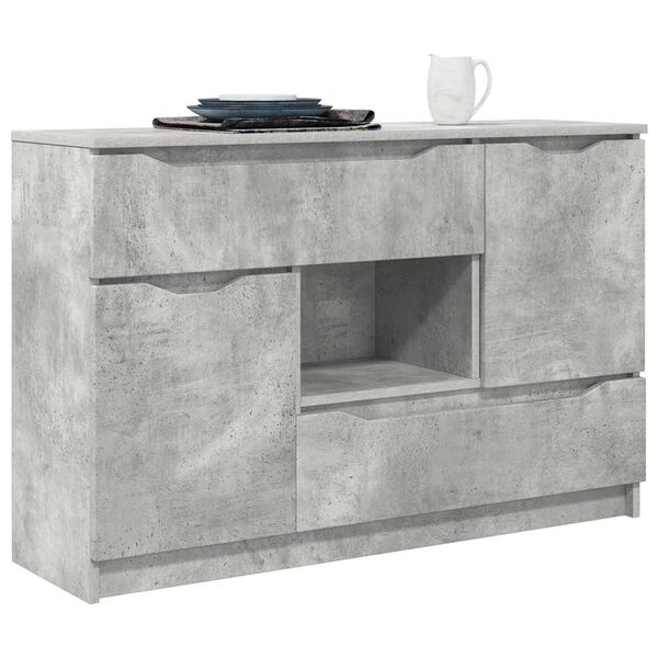 vidaXL Sideboard Beton Grau 100 x 30 x 65,6 Holzwerkstoff