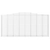vidaXL Gabionen mit Hochbogen 6 Stk. 400x50x180/200cm Verzinktes Eisen