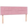 vidaXL Boxspringbett mit Matratze Rosa 160x210 cm Samt