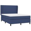 vidaXL Boxspringbett mit Matratze Blau 140x190 cm Stoff