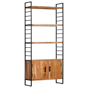 vidaXL B&uuml;cherregal 4 Ebenen 80x30x180 cm Massivholz Akazie