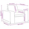 vidaXL Sofa 60cm Dunkelgrau Metall